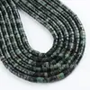 2X4Mm Piedra Natural Piedra de Ojo Verde Cuentas Espaciadoras Cuentas Cilíndricas de Ábaco Cuentas Sueltas Cuentas de Rueda Cuentas Espaciadoras Cuentas Planas DIY