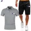 Conjunto de Shorts e Camiseta Manga Curta Masculino de Verão Novo Esportivo Casual Conjunto de Calça e Camisa POLO Em Estoque