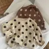 Camisetas básicas para meninos e meninas, novas camisetas de manga comprida infantis para primavera e outono, tops finos e estilosos de waffle para meninos e meninas