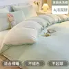 Conjunto de quatro peças lençol de algodão lavado capa de edredom dormitório estudantil pessoa solteira conjunto de três peças roupa de cama escovada