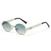 2026 Nuevo Llegada Redondas Modernas Metal Gafas de Sol Europeas Americanas Retro Simple Letra M Gafas de Sol de Comercio Exterior Mujeres
