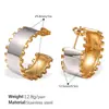 Conjunto de Pulseira Banho de Ouro 18K Cruzada Europeia e Americana Luz de Luxo Nicho Rosto Largo Brincos Geométricos de Alta Qualidade Pulseira para Mulheres