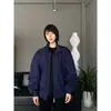 Jaqueta Bomber de Voo Estilo Americano Preta, Modelo Primavera e Outono, Gola Alta, Casaco Curto Largo Cleanfit, Marca Masculina Tendência com Toque de Luxo