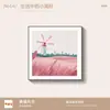 Pintura Decorativa para Sala de Estar Estilo Ins com Toque de Luxo, Parede de Fundo de Sofá, Pintura de Paisagem Fresca Nórdica para Pendurar, Pintura Decorativa para Sala de Jantar