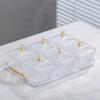 Plato de fruta nórdica, plato de aperitivos dividido para bar, comercial de celebridades de Internet, plato de fruta seca con tapa para refrigerios y sala de estar del hogar.