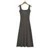 Vestido de tirantes con cuello cuadrado sexy de Pure Spice Girl para mujer, nuevo verano 2024, elegante, ajustado, largo hasta la cadera.