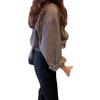 Camisa de Manga Larga para Mujer 2020 Nuevo Estilo Coreano Camisa Pequeña Versátil Holgada Top a Cuadros Camisa Ajustada de Cuello Redondo Moderna