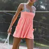 Mono de yoga europeo y americano transfronterizo de una pieza para mujer, con tirantes, espalda descubierta, shorts holgados, mono integrado para deporte y ocio fitness