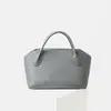 Bolso de Mano de Cuero de Vaca de Capa Superior Estilo TR 2026, Bolso de Viaje de Alta Gama Vintage, Bolso Tote Simple y Versátil