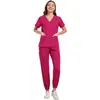 Transferencia de calor personalizada para ropa de lavado a mano, ropa de trabajo de tela de poliéster personalizada, uniformes de doctor ajustables en lotes pequeños para clínicas de estética médica