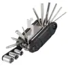 JOHORSE Fábrica Acero de Alto Carbono Juego de Herramientas 16 en 1 Dado Hexagonal Engrosado Accesorios para Reparación de Bicicletas de Montaña