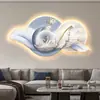 Pintura Decorativa Moderna de Lujo Ligero para Sala de Estar Pintura Colgante de Pared de Fondo de Sofá Estilo Chino Nuevo Atmosférico Nuevo Estilo Mural Pluma