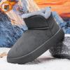 Botas de Nieve para Hombre con Forro Polar Tubo Corto Zapatos de Algodón Cálidos con Forro Polar Engrosado Antideslizantes Botas Cortas para Hombre Zapatos Pan Invierno Nuevo