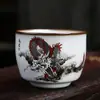 Caneca Jianzhan da Fornalha Ru Caneca de Chá Caneca para Degustação de Chá Padrão Rachado Pode Ser Cultivado Caneca Única Caneca do Anfitrião Tigela de Chá Caneca de Chá Gongfu Presente de Festival