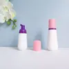 En stock botella cónica blanca de espuma de 60 ml, botella espumadora de PET para mousse de 100 ml, dispensador portátil de espuma facial