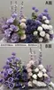 Arreglo de Piso para Boda Púrpura Romántico Banquete de Compromiso Diseño Salón de Bodas Escenario Guía de Camino Flor Decoración de Boda Arte Floral Artificial