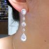Pendientes colgantes nuevos de moda para mujer, con temperamento transfronterizo de Europa y Estados Unidos, pendientes de circonita, pendientes de boda exquisitos.