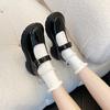 Sapatos Loafer Plataforma Mary Jane 2026 Primavera Novo Estilo Coreano Casual Moda Versátil Slip-On Couro
