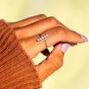 Anillo de plata de ley S925 con diamantes redondos, estilo transfronterizo, con circonitas de estilo simple, para mujer, venta directa de fábrica.