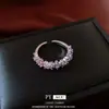 Anillo Abierto Flor Estrella de Zirconia, Moderno y Elegante, Anillo de Dedo Índice de Alta Gama, Diseño de Nicho, Anillo Dulce y Fresco Estilo Ins