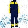 Mono impermeable y antiestático de doble capa para exteriores, color fluorescente, seguridad reflectante, multifuncional, PU resistente al desgaste, ropa protectora de seguridad