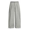 Pantalones Deportivos Casuales para Hombre C959 Otoño e Invierno Estilo Retro Americano Gama Alta Color Sólido Diseño Plisado Holgado Pierna Ancha