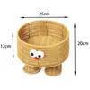 Cesta de Frutas de Vime Cesta de Frutas para Armazenamento Cesta de Pão Trançada Fofa para Desktop Cesta de Armazenamento para Sala de Estar Cozinha Cesta de Armazenamento para Lanches