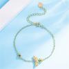 Deseo Venta Caliente Color Dorado Chapado Joyería Tesoro Creativo Citrino Peridoto Abeja Pequeña Pulsera Microincrustada Suministro