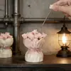 Juego de Tenedores de Fruta con Forma de Rosa para Uso Doméstico, Tenedores de Acero Inoxidable para Postre y Pastel de Alta Gama, Brochetas Seguras para Niños