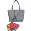 Bolso de Lona Casual para Mujer Transfronterizo Bolso de Hombro con Logotipo Impreso Bolso de Mano para Tutoría Estudiantil Bolso con Patrón de Moda Bolso de Mujer