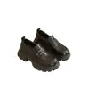 YsshadiR LeFou Sapatos de Outono com Sola Grossa para Aumentar a Altura para Mulheres Baixas, Sapatos Pequenos de Couro JK de Couro de Camurça de Camada Superior, Sapatos Rasos para o Dia a Dia para Mulheres