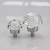 Suministro al por mayor 30 mm cabeza de hongo mango de cristal accesorios de ferretería para cajones agujero único puerta de armario muebles manija pequeña