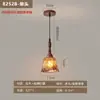 Lámpara de mesita de noche pequeña tipo candelabro de estilo medieval, Lámpara colgante larga de un solo cabezal de estilo chino nuevo retro francés para pasillo de restaurante