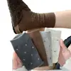 Calcetines Florales Personalizados para Mujer, Calcetines de Media Pantorrilla, Calcetines Holgados de Puño Ajustado de Moda, Calcetines Largos Estilo Coreano para Primavera y Otoño