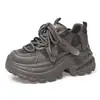 Tênis dad shoes femininos que aumentam a altura, nova coleção outono 2026, sapatos casuais estilosos e versáteis, confortáveis e fáceis de usar, sapatos esportivos