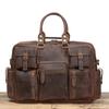 Bolso de mano de cuero genuino para hombre, superventas, maletín de cuero de Caballo Loco, bandolera para ordenador, bolso de viaje de piel de vaca de gran capacidad.