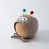 Chapéu Protetor de Ouvido para Bebê, Novo Estilo Primavera e Outono, Olhos Grandes Fofos e Antenas, Chapéu Super Adorável para Bebês Meninos e Meninas