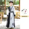 Hanfu de Verano Nuevo para Niños con Mangas Cortas, Atuendo Tradicional Chino para Niños, Disfraz Antiguo Noble Guerrero para Niños para Actuaciones