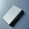 Portatarjetas de acero inoxidable de alta gama para hombre y mujer, caja metálica ultra delgada, anti-desmagnetización, caja pequeña para tarjetas, antirrobo, cepillado, portatarjetas bancarias, portatarjetas