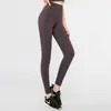 Pantalones de yoga nuevos transfronterizos brocado doble lijado pantalones de fitness cadera abdomen adelgazantes cintura alta pantalones deportivos fábrica personalizada