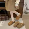 2026 Nuevas Mules Cuadradas Vintage con Hebilla, Punta Cerrada, Slip-On para Mujer, Suela Suave, Cómodas, Versátiles, Pantuflas Casuales