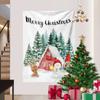 Tapiz de franela con fondo de muñeco de nieve navideño transfronterizo, decoración del hogar, árbol de Navidad, tapiz de Amazon