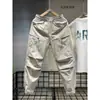 Moda de Verano Estilo Británico Holgado Funcional Diseño Patchwork Pantalones Casuales Verano Secado Rápido Frescos Pantalones Harem para Hombre Modernos