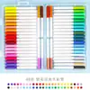 Plumas Acuarelables Lavables de Cerdas Suaves para Niños para Pintura y Graffiti Infantil Set de Pinceles a Base de Agua 12 24 36 48 Plumas de Colores