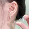 Pendientes de plata 925 con pasador para puestos callejeros y mercados nocturnos, moda coreana para mujer, artículos populares de transmisiones en vivo de influencers, pendientes de lujo ligero al por mayor