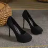 Zapatos de Salón Sexy Versátiles de Tacón de Aguja Cómodos para Mujer 2025 Primavera y Verano Nueva Moda Tacones Altos Simples para Mujer