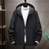 Chaqueta para primavera y otoño, directo del fabricante, nuevo abrigo con capucha ajustado para hombre, moda coreana de moda, ropa para hombre
