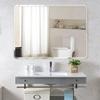 Espejo de Baño Montado en Pared Autoadhesivo Espejo Cosmético Sin Perforar Espejo de Baño Montado en Pared Baño Simple Sin Marco Vela de Baño Excelente