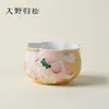 Taza maestra de flor de loto rosa pintada a mano por Ino Kiyomatsu, taza de té de cerámica de alta estética, juego de té casero de alta gama