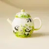 Tetera Qichun Panda - Juego de Té Cerámico Doméstico para una Persona con Filtro, Alto Valor Estético, Especializado para la Preparación de Té